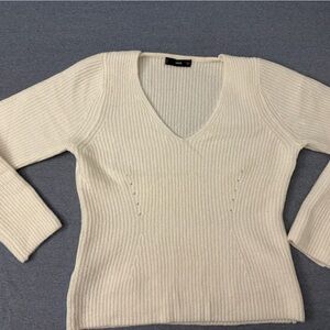 Mango white sweater size M